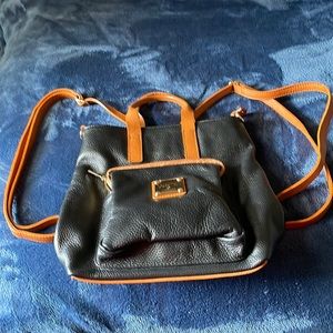 Back pack purse new leather never used brand Valentina Italy